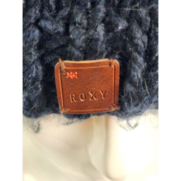 Roxy Blizzard Pom Style Hat, Women's, Navy Blue - Picture 2 of 10